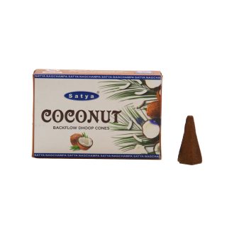 عود آبشاری دست ساز هندی ساتیا مدل کوکونات ( نارگیل ) Satya-Coconut بسته 10 عددی