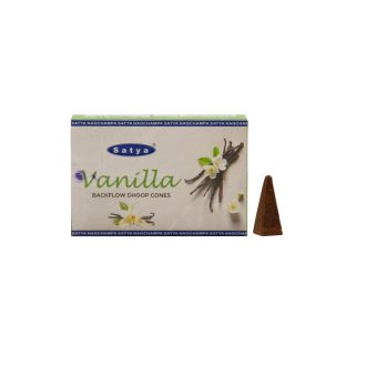 عود آبشاری دست ساز هندی ساتیا مدل وانیل Vanilla - Satya بسته 10 عددی